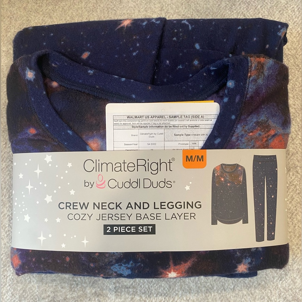 ClimateRight by Cuddl Duds Galaxy Print Two Piece Lounge Set